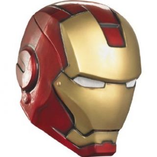 Disguise Avengers Iron Man Adult Helmet, Gold/Red, One Size Costume Clothing