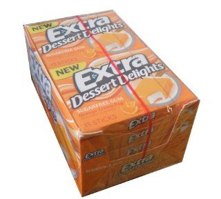Wrigleys Extra Sugar Free Gum   Dessert Delights Orange Cream Pop (case of 10)  Chewing Gum  Grocery & Gourmet Food