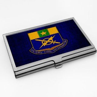 Business Card Holder with U.S. Army 302nd Information Ops (302nd IOC) insignia 