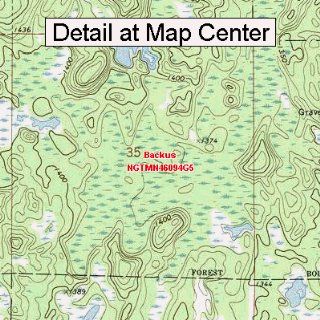 USGS Topographic Quadrangle Map   Backus, Minnesota (Folded/Waterproof)  Outdoor Recreation Topographic Maps  Sports & Outdoors