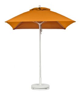 Frankford 7.5 ft. Square Fiberglass Market Umbrella with White Pole   Patio Umbrellas