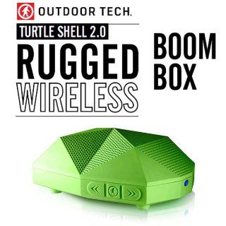 Outdoor Tech OT 1800 Turtle Shell 2.0 Rugged Water Resistant Wireless Bluetooth Hi Fi Speaker (Green)  Boomboxes   Players & Accessories