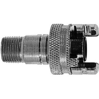 Dixon™ Trivalent Chrome Plated Steel Dual Lock Quick Acting Grease Coupler, 3/4 in MNPT, 300 psi