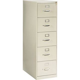 HON 210 Series Vertical File Cabinet, 28 1/2 5 Drawer, Legal Size, Putty
