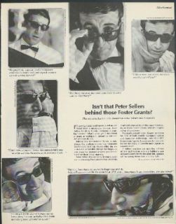 Isn't that Peter Sellers behind those Foster Grants? Sunglasses ad 1965 Entertainment Collectibles