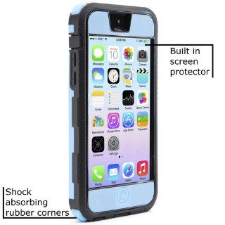 i Blason Armorbox for Apple iPhone 5C Dual Layer Hybrid Protective Case with Built in Screen Protector and Impact Resistant Bumpers (Blue) Cell Phones & Accessories