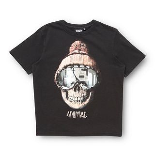 Animal Boys black graphic skull print t shirt