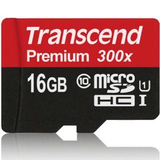 Transcend Information 16 GB MicroSDHC Class 10 UHS 1 Memory Card (TS16GUSDCU1) Computers & Accessories