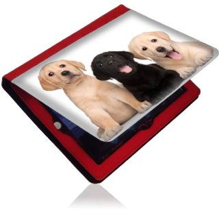 "Dogs" 10001, Designer Red Leather Case / Sleeve for iPad 1/2/3/4. Computers & Accessories