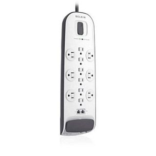 Belkin 12 Outlets 3996 Joule Surge Suppressor With 8 Power Cord and Ethernet