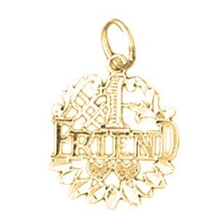 Gold Plated 925 Sterling Silver #1 Friend Pendant Jewels Obsession Jewelry