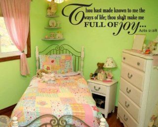 Thou hast made known to me the ways of life;thou shalt make me full of joyvinyl Decal Wall Sticker Mural   Wall Decor Stickers  