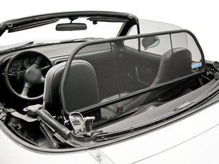 Miata Convertible (1990 to 2004) Love The Drive™ Wind Deflector. Wind Deflectors are known also as Wind Screen, Windscreen, Windstop and Wind Blocker Automotive