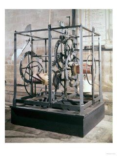 Cathedral Clock Made for the Tower in Salisbury Cathedral, Oldest Known Mechanical Timekeeper Giclee Print Art (12 x 16 in)  