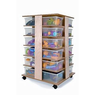 Whitney Brothers 24 Tray Cubby Tower, Natural