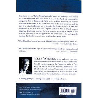 Night Elie Wiesel, Marion Wiesel 9780374500016 Books