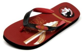 NCAA Florida State Seminoles Spirit Flip Flops (Maroon, Small)  Sports Fan Sandals  Shoes
