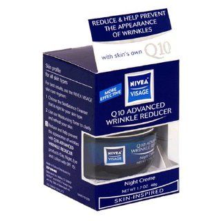 Nivea Visage Q10 Advanced Wrinkle Reducer Night Creme, 1.7 Ounces Beauty