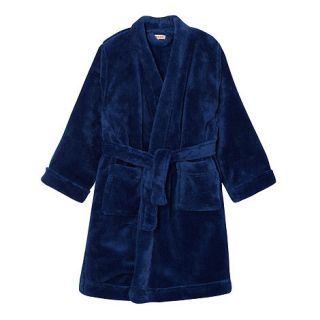 bluezoo Boys dark blue fluffy robe