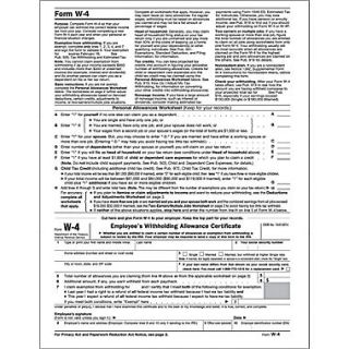 TOPS 2014 W 4 Tax Form, 1 Part, White, 8 1/2 x 11, 25 Cards/Pack