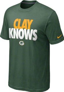 Nike Clay Matthews CLAY KNOWS Green Bay Packers Shirt size Small  Sports Fan T Shirts  Sports & Outdoors