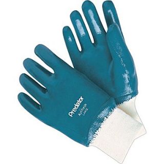 Memphis Glove Predator 9761 Nitrile Coated Gloves, Large, Blue