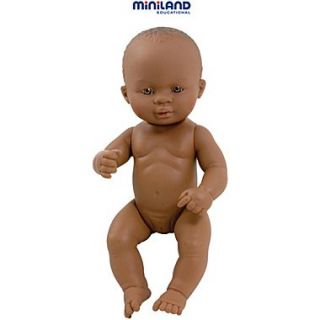 Miniland Educational Newborn Baby Doll African American Boy, 32 cm(L)
