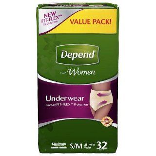 Depend Underwear for Women Maximum Absorbency, Small/Medium, 32 Count Health & Personal Care