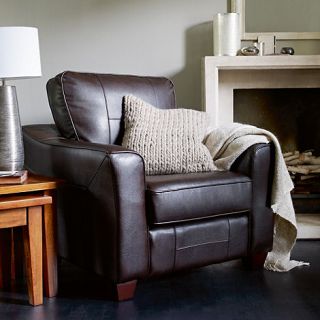 Brown Roma bonded leather chair
