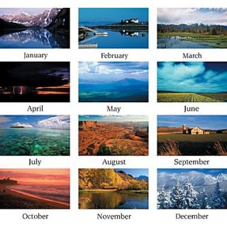 2014 AT A GLANCE Scenic Three Month Wall Calendar, 12 1/4” x 27”  Make More Happen at