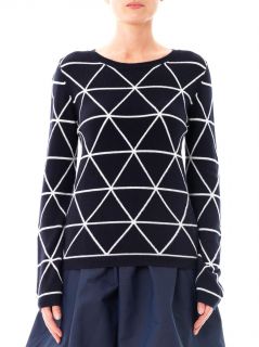 Meets Patternity triangle intarsia knit sweater  Chinti and P