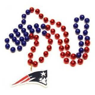 New England Patriots Mardi Gras Party Beads Necklace  Sports Fan Necklaces  Sports & Outdoors