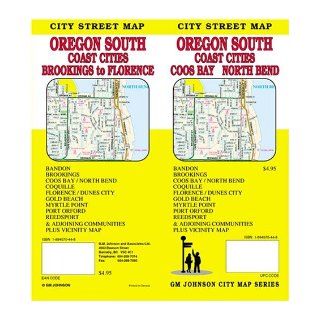 Oregon South Coast Cities Coos Bay/North Bend City Street Map GM Johnson & Associates Ltd 9781894570442 Books