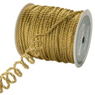 May Arts 4mm Wide Ribbon, Metallic Gold Cord