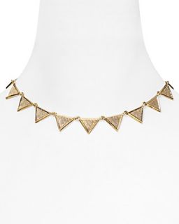 House of Harlow 1960 14KT Plated Triangle Collar Necklace, 16"'s