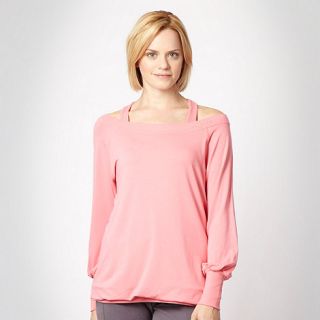 Elle Sport Pink double layered sports top