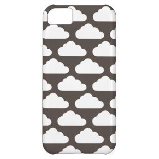 Brown and White Cloud Pattern Cover For iPhone 5C