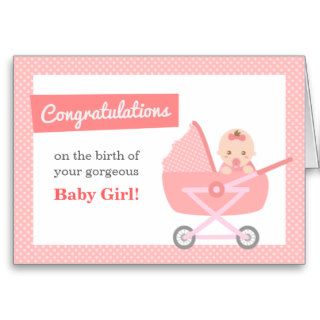 Congratulations to New Parents on Baby Girl Greeting Cards