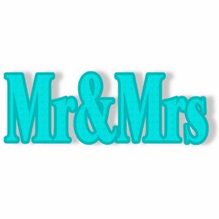 Mr&Mrs Turquoise Pattern Sculpture Photo Sculpture