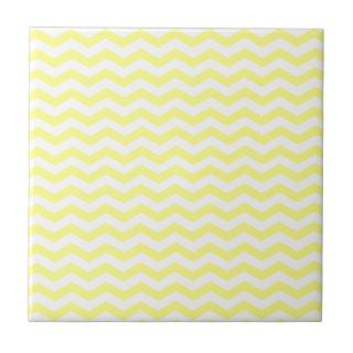 Yellow And White Zigzag Chevron Pattern Tile