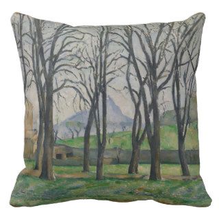 Chestnut Trees at Jas de Bouffan, c.1885 86 Throw Pillow