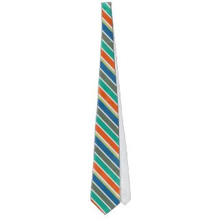 Multicolor Oblique Stripes. Elegant Pattern. Chic Neck Wear
