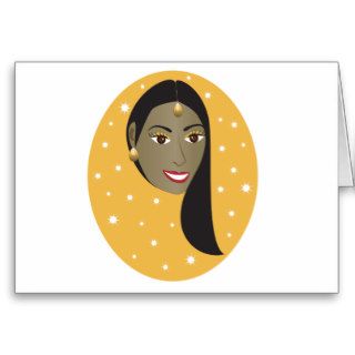 Indian Woman.ai Greeting Card