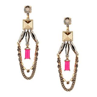 Butterfly by Matthew Williamson Online exclusive neon pink chandelier earring