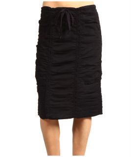 XCVI Double Shirred Panel Knee Length Skirt Black