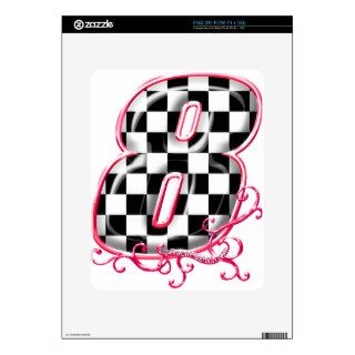 8 auto racing number skins for iPad