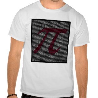"Pi"   5000 Digits Number Art CLOTHING T shirts