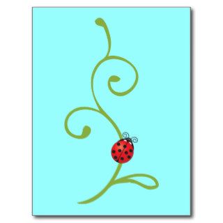 Ladybug on Vine Post Cards