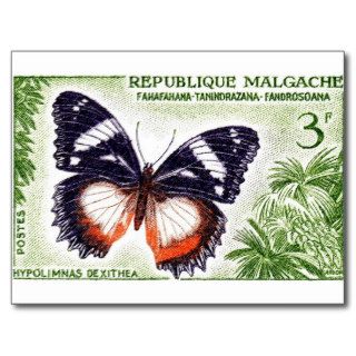Madagascar 3f Butterfly Stamp Postcard