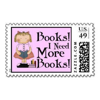 Funny I Need More Books Stamps Gift